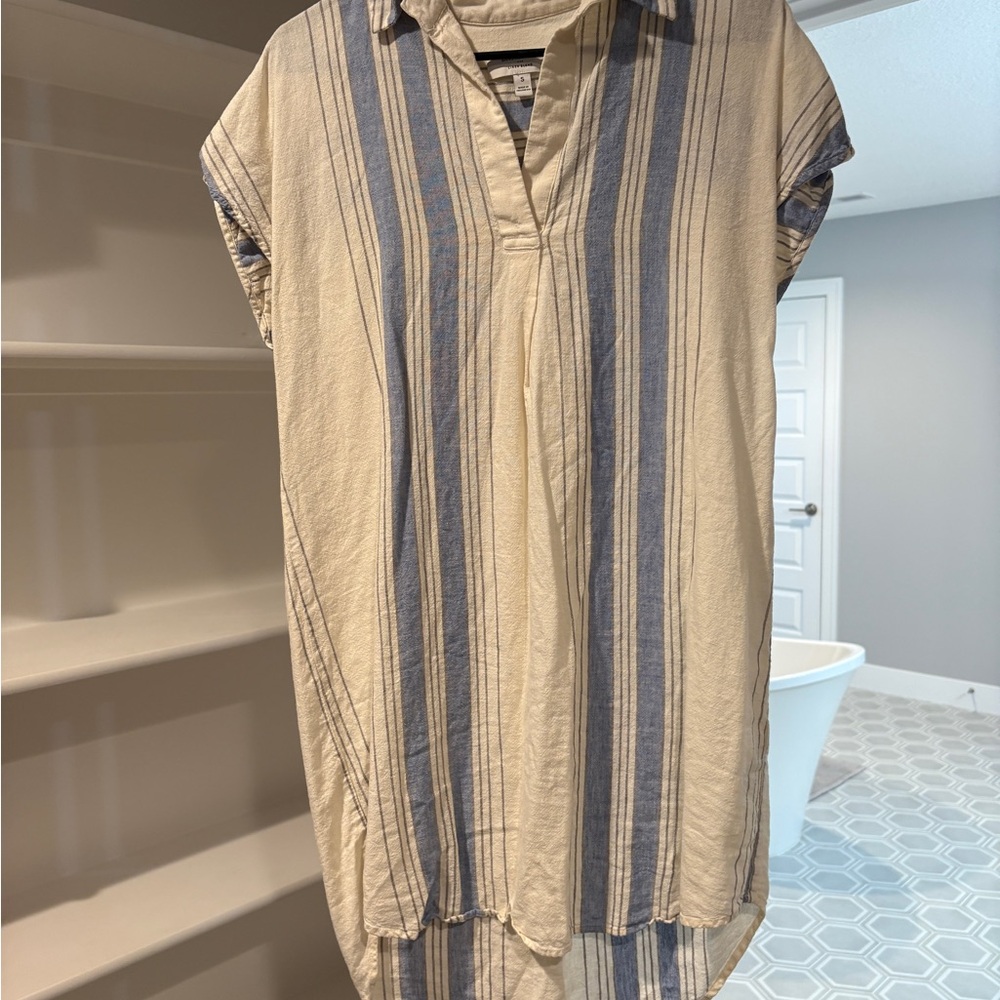 Banana Republic Linen Blend Striped Dress - Excellent Condition